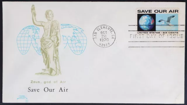 MayfairStamps US FDC 1970 California Save Our Air Colonial Cachet First Day Cove