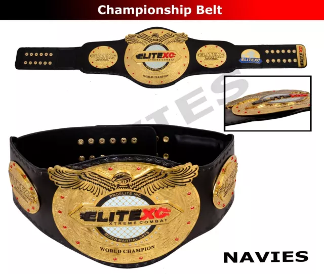 MMA Elite XC Championship Mixed Martial art Belt Real Leather Strap Adult Size