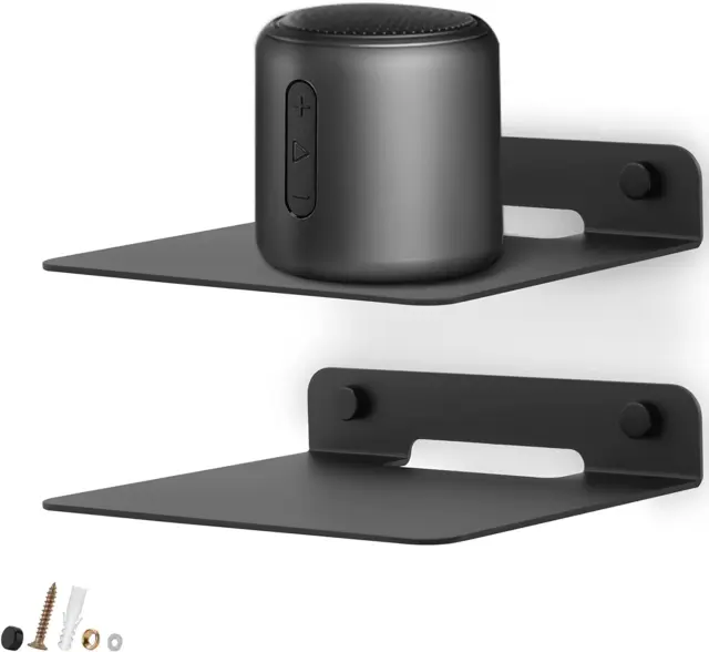 Small Floating Shelves Bluetooth Toy Display Shelf Speakers 6"D x 5"W x 1"H