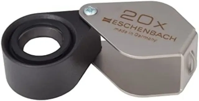 Lupas Eschenbach 20X para inspección plegable metal ampliado 1184-20 F/S con
