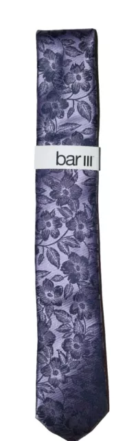 Bar III Men's Nelson Floral Lilac Neck Tie 2-1/2"inc NWT