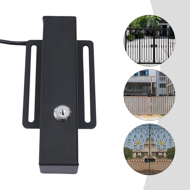 DC/AC1224V ELECTRIC GATE Lock Galvanized Iron Yard Gate Automatic Lock