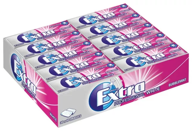 Wrigleys Extra Professional White Bubblemint Zuckerfrei  (30x10 Dragees) 420 g