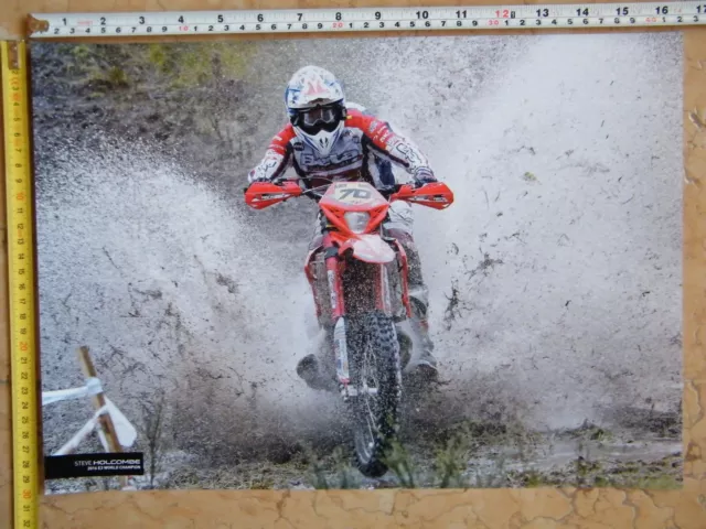 Steve Holcombe Enduro E3 World Champion Beta Motors Racing Airoh Poster Tm Honda