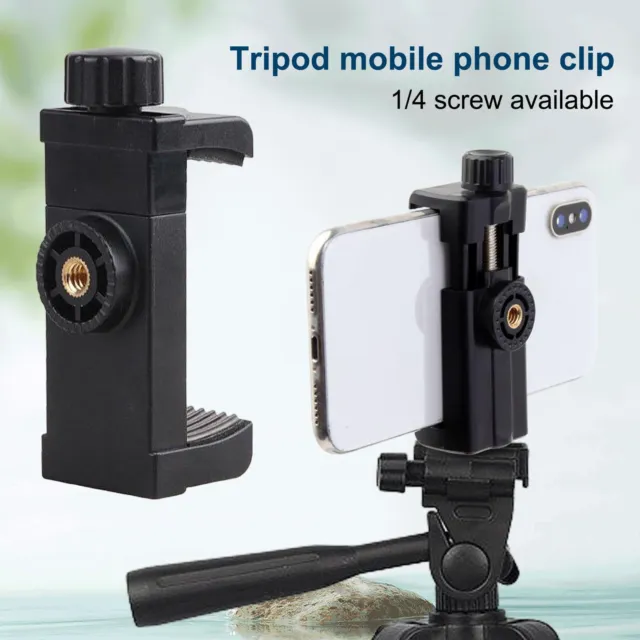 2 Universal Smartphone Tripod Stand Holder Cell Phone Clip Mount Adapter Support