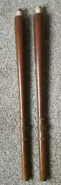 Vintage Hardwood Balusters Spindle Turned Solid Oak Wood Spindles 27 1/2" (d3)