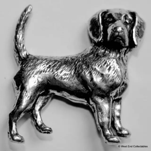 Foxhound Beagle Pewter Pin Brooch - British Hand Crafted - Fox Hunting Dog