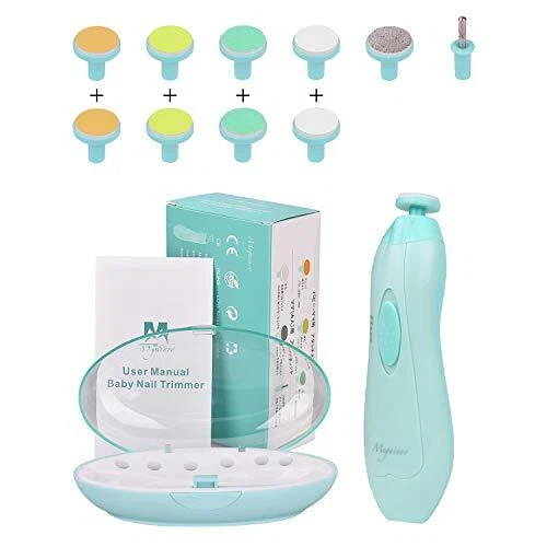 Lime à Ongles et Orteils Électrique pour Bébé Kit de Tondeuse à Ongles Embout...