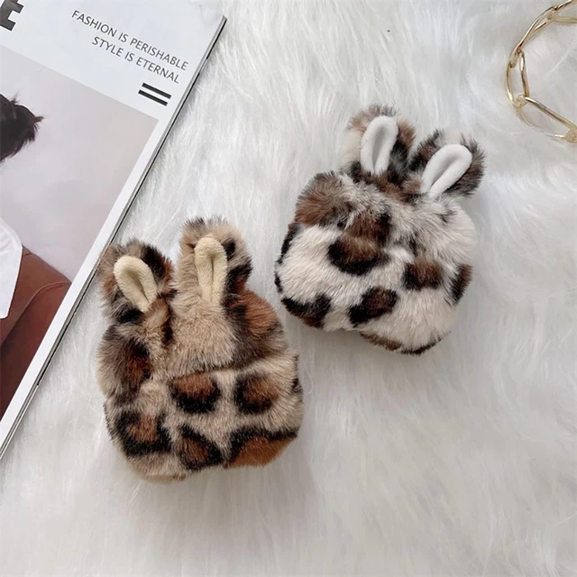 Protecteur Peluche Couverture de cas Oreilles de lapin For AirPods 1/2/3 Pro 3