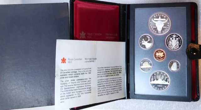 1982 Canada 7 Coin Silver Double Dollar Prestige Mint Set Proof Box/COA #LM279