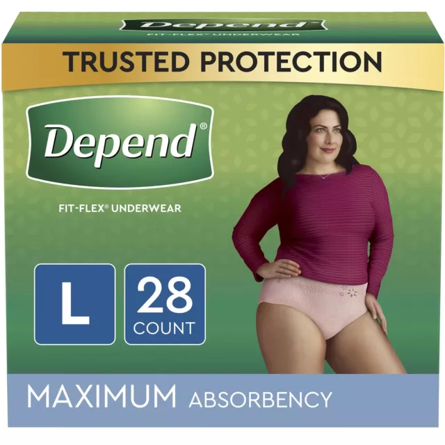 Depend Fit-Flex Womens Incontinence Underwear Maximum Absorbency