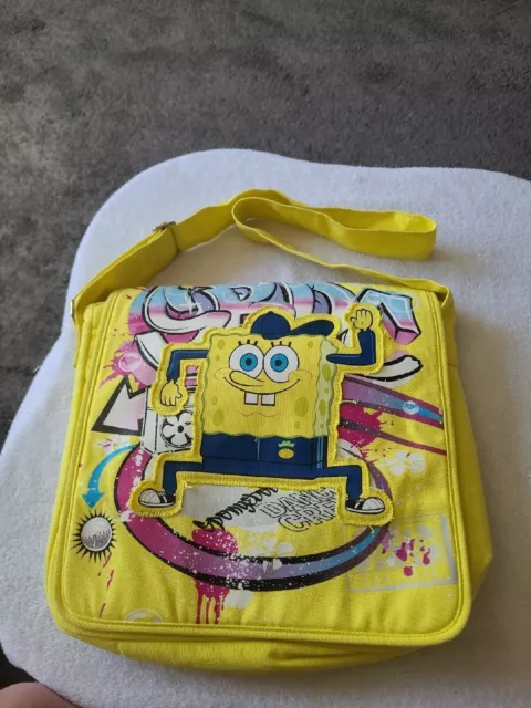 Rare Large Genuine Spongebob Squarepants Messenger Bag Satchel 2010