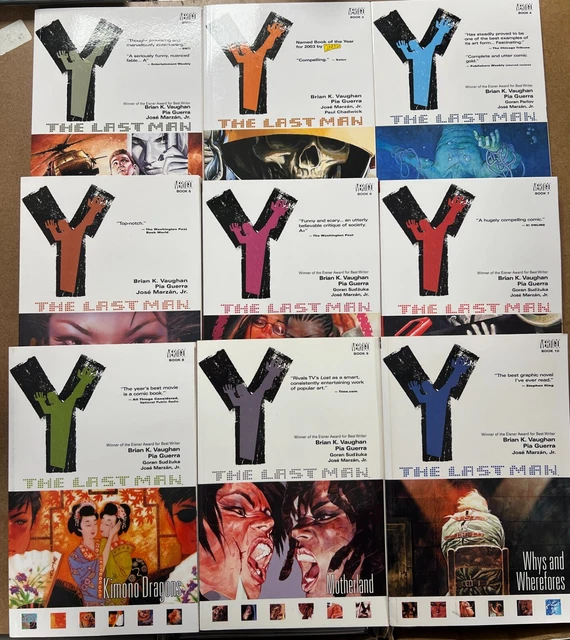 Y The Last Man Tpb Lot Vol 2 3 4 5 6 7 8 9 10 (Vf/Nm - Nm) Bryan K Vaughan Dc