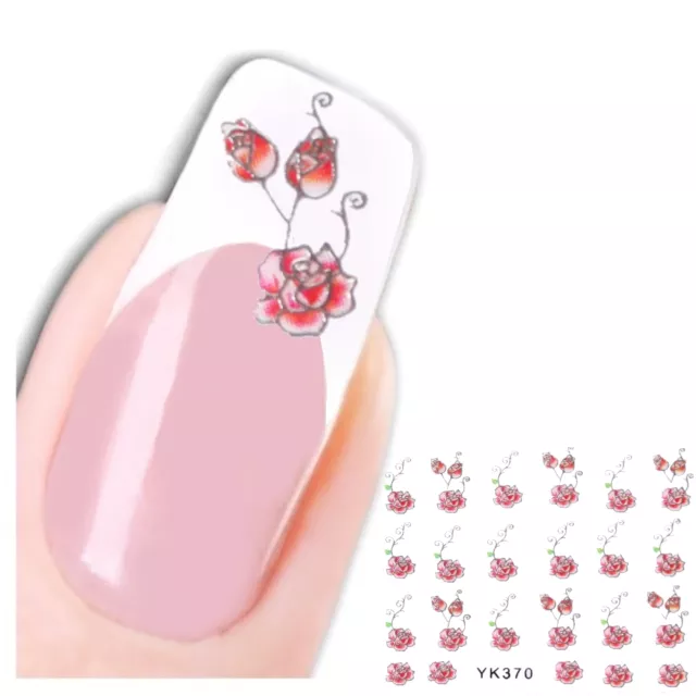 3D Nagel Sticker New Design Glitzer Flower Blume Aufkleber Nail Art