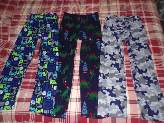 (3) Children's Place & Carters Fleece Pajama Pants Gamer Lot Youth XL Boys 14