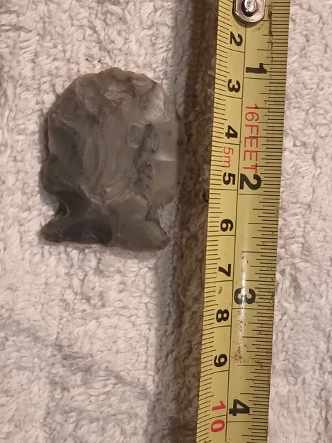 Amazing Hopewell Blunt Hafted Scraper From Arkansas Indian Arrowhead 1-1/2"