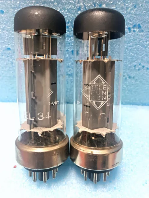 Telefunken EL34/6CA7 Metal Base Top Black Coated OO getter, tested NOS Telefunken EL34/6CA7 Metal Base Top Black Coated OO getter, tested NOS