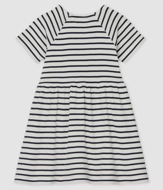 Petit Bateau Baby Girls Short Sleeve Striped Dress 2