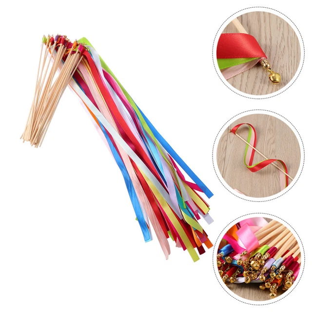 20 pz Bastone Streamer Bacchetta Fata Legno Bambino Matrimonio