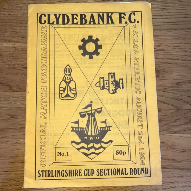 2.8.1994. Clydebank FC v Alloa Athletic (Stirlingshire Cup Sectional Round).