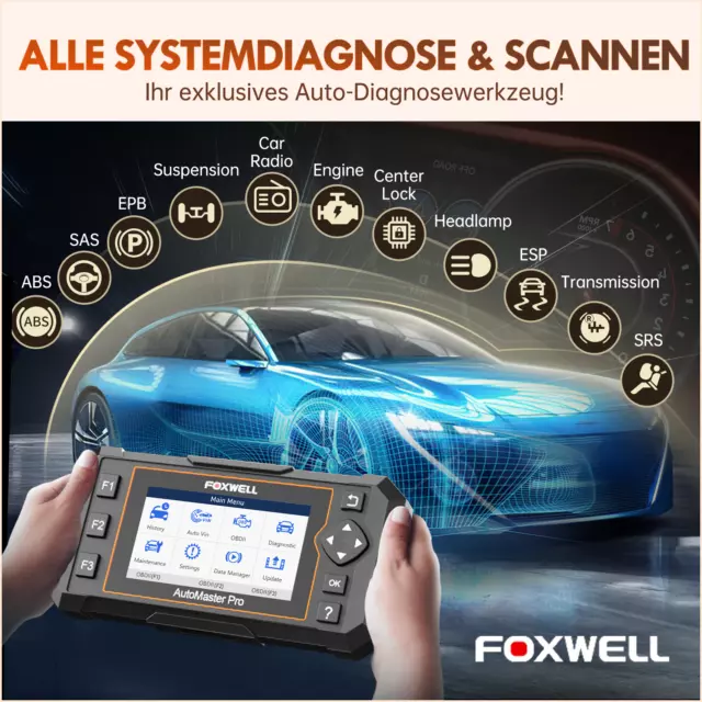 Foxwell NT624 Auto All system Diagnosegerät OBD2 Scanner Fehler Auslesegerät KFZ 3