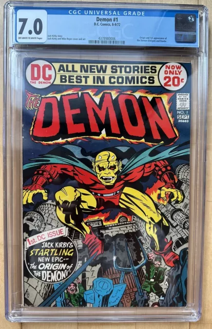 The Demon #1 DC 1972 Jack Kirby OW / White Pages CGC 7.0