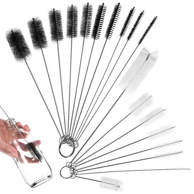 Cepillo de limpieza para bebé juego de cepillos de paja cepillo de paja ajuste extra 18 piezas