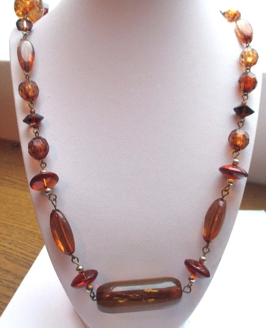 Collier Vintage Années 70 - Or Et Perle Noire Vernie - Qualité Supérieure