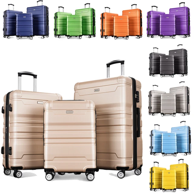 Luggage 3 Piece Set Suitcase Spinner Hardshell Lightweight TSA Lock Expandable