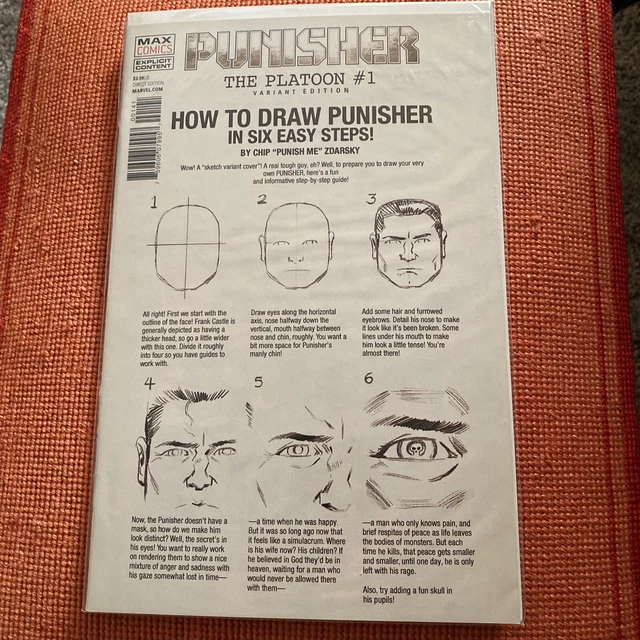 The Punisher - The Platoon #1 Nm How To Draw Variant - Marvel