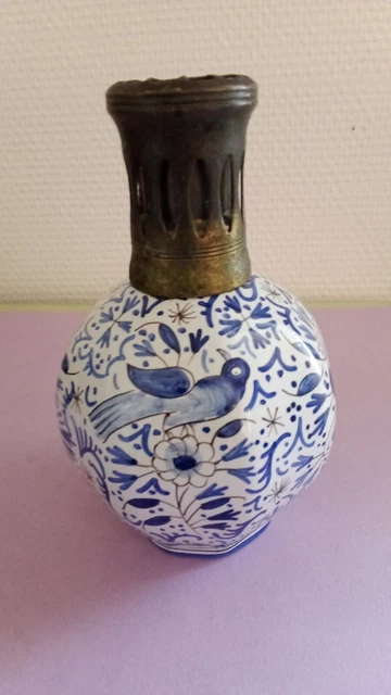 Lampe Berger en porcelaine, années 1960 ,de maison Revol ,décor oriental
