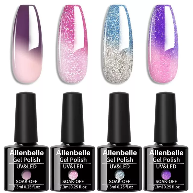 UV Nagellack Thermo Set 4 Farben Mit Geschenkbox Gel Nagellack Farbwechsel Shell