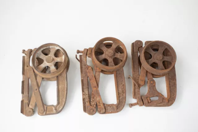 Lot 3 Barn Door Hanger Wheel Rollers (S6R) Cast Iron (JSF6) Rocking Sliding Wall