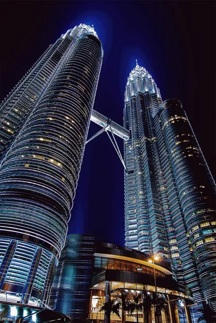 Malaysia Kuala Lumpur Building Petronas Twin Tower Art Wall Decor - POSTER 20x30