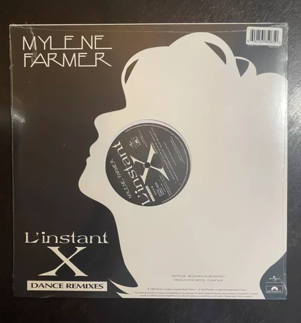Mylène Farmer 12" L'Instant X (Dance Remixes) - Tirage Limité Vinyle Blanc