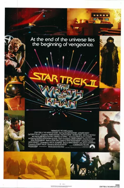 Star Trek II The Wrath of Khan 1982 Film Movie Print Poster Wall Art Picture A4+