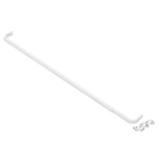 ACHIM Fantasia Single Curtain Rod 2.5" Projection - White