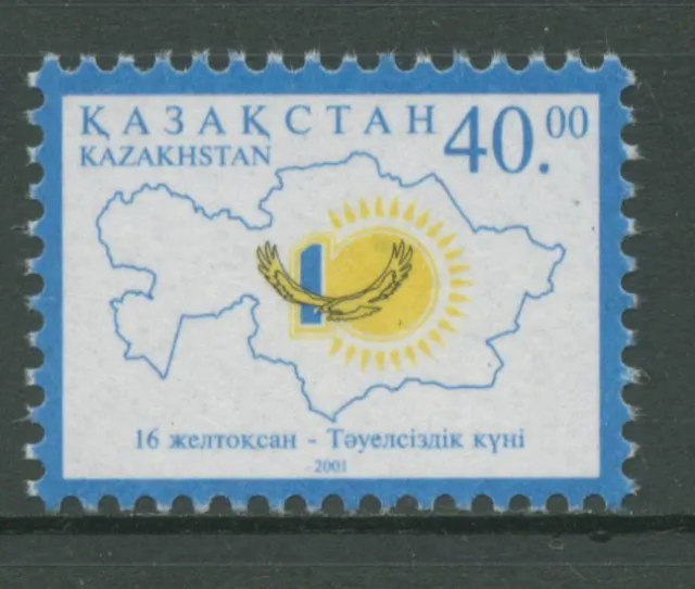 Kasachstan 2001 Unabhängigkeit Landkarte 357 postfrisch