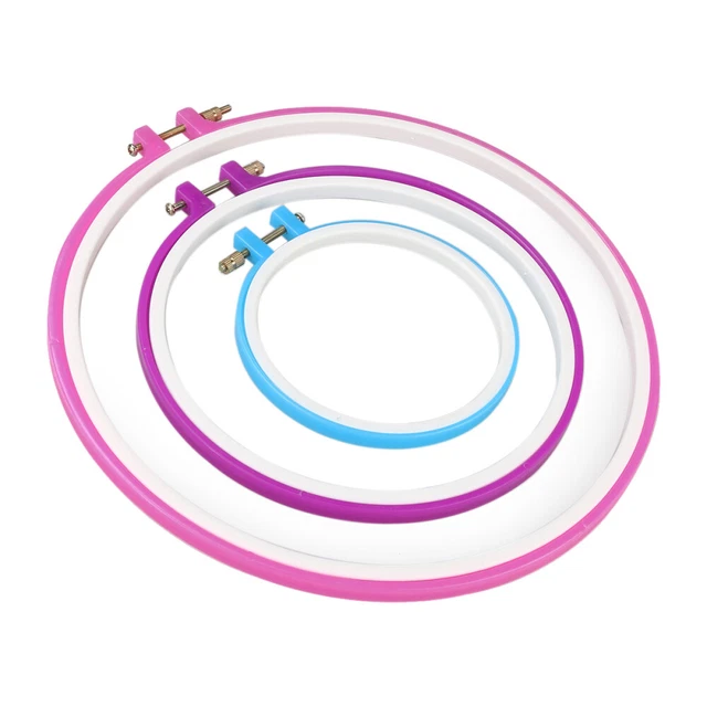 Juego de 5 piezas de anillo de bordado portátil práctico y útil para niñas mujeres