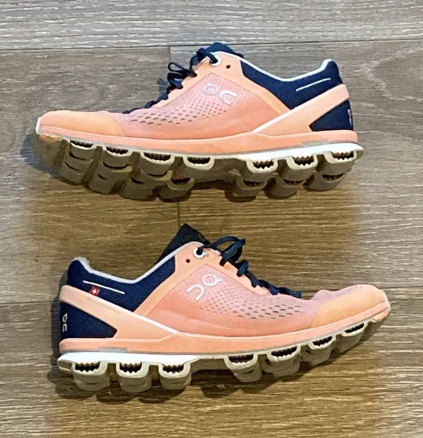 On Running Cloudsurfer Women's Size 6.5 Coral Navy Running Shoes