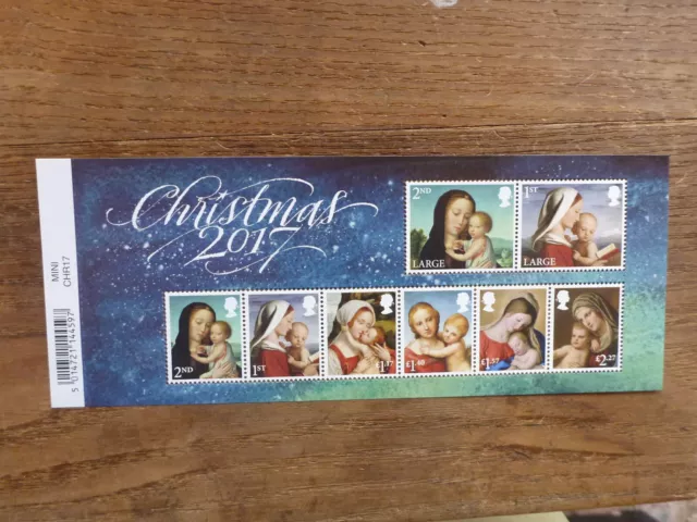 Great Britain 2017 Christmas  8 Stamp Mini Sheet Mint Stamps