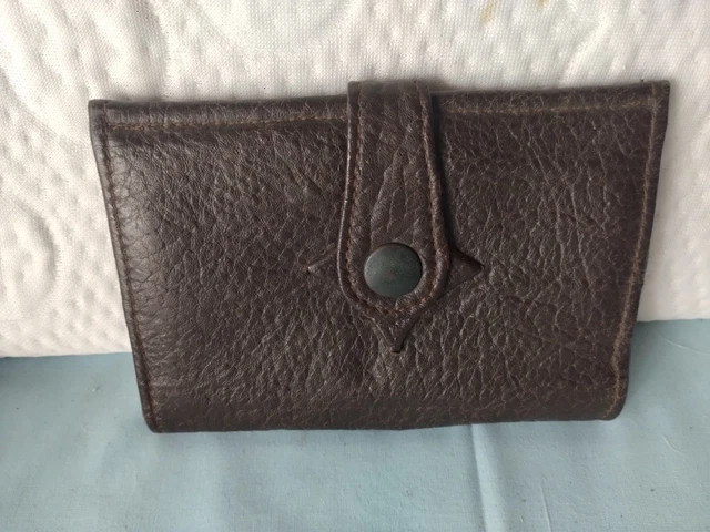 Porte-Monnaie Vintage En Cuir Des Années 1930 - Marque Ancienne - Collection Rétro - Très Bon État