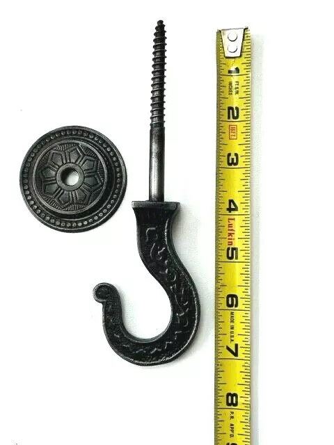 Antique Victorian Cast Iron Chandelier/ Lamp Hook, Eastlake Style, Ceiling Mount