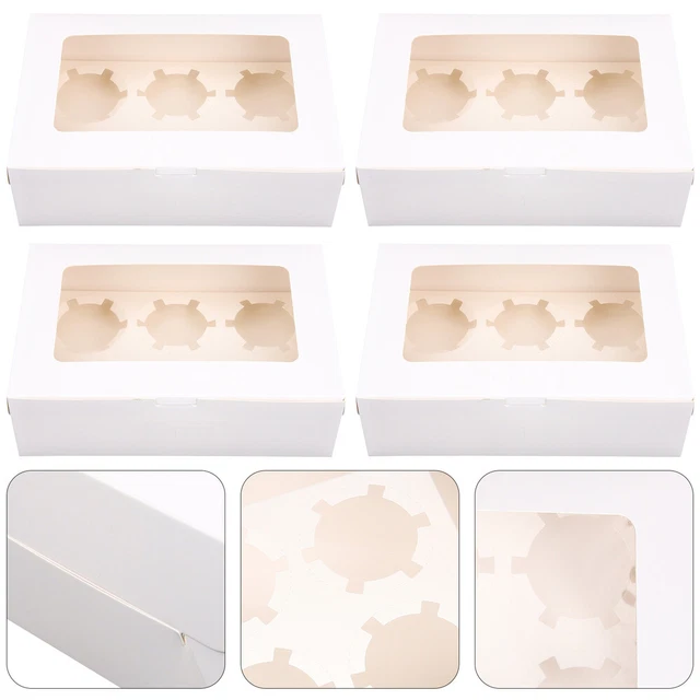 10 un. cajas de hornear con ventana cajas de pasteles portátiles cajas de galletas cajas de postres