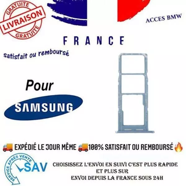 Tiroir Sim Premium Bleu Éclair pour Samsung Galaxy M14 5G M146