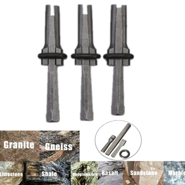 3set Resistente Spina Zeppa E Feather-Shims Durevole Pietra Splitter 9 /16