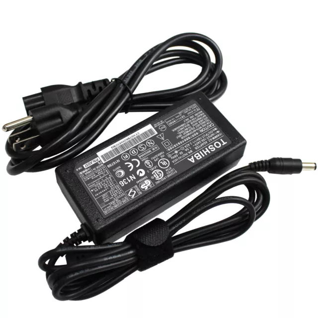 Genuine Brand AC Adapter Charger for Toshiba Laptop with Power Cord 19V 3.42A65W 2