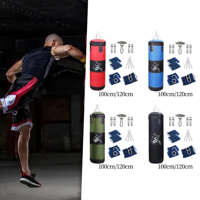 Set Sacco Da Boxe Per Adulti Da Appendere + Guanti – Senza Imbottitura, Personalizzabile - 3