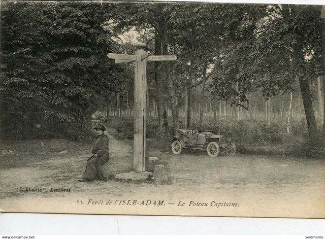 11982 cpa 95 Forêt de L'Isle Adam - le Poteau Capitaine