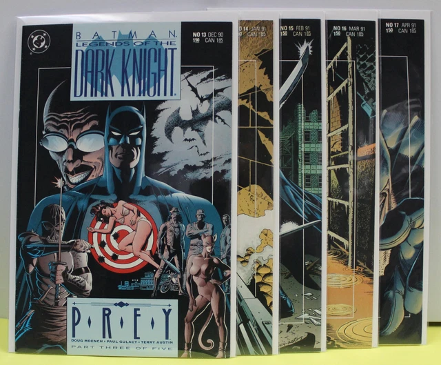"Batman: Legends Of The Dark Knight" Lot -5 Issues #13-#17 -High Grade Dc Comics